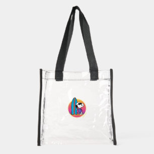 Peanuts Snoopy Beach Beagle Clear Tote Bag