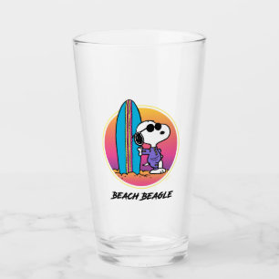 Peanuts   Snoopy Beach Beagle Glass