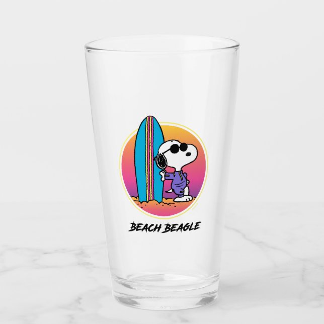 Peanuts | Snoopy Beach Beagle Glass (Front)
