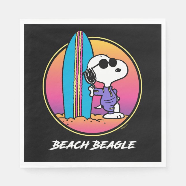 Peanuts | Snoopy Beach Beagle Napkins (Front)
