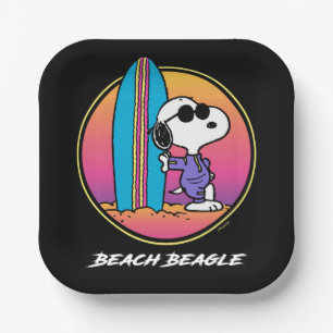 Peanuts   Snoopy Beach Beagle Paper Plates