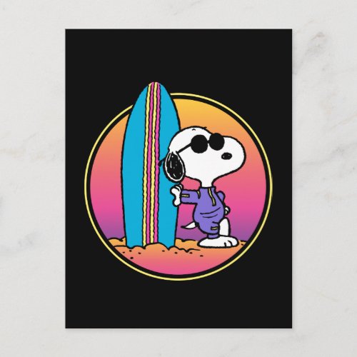 Peanuts  Snoopy Beach Beagle Postcard