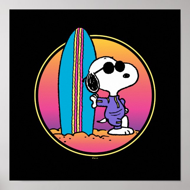 Peanuts | Snoopy Beach Beagle Poster (Front)