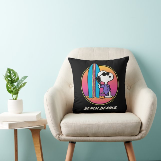 Peanuts | Snoopy Beach Beagle Throw Pillow (Chair)