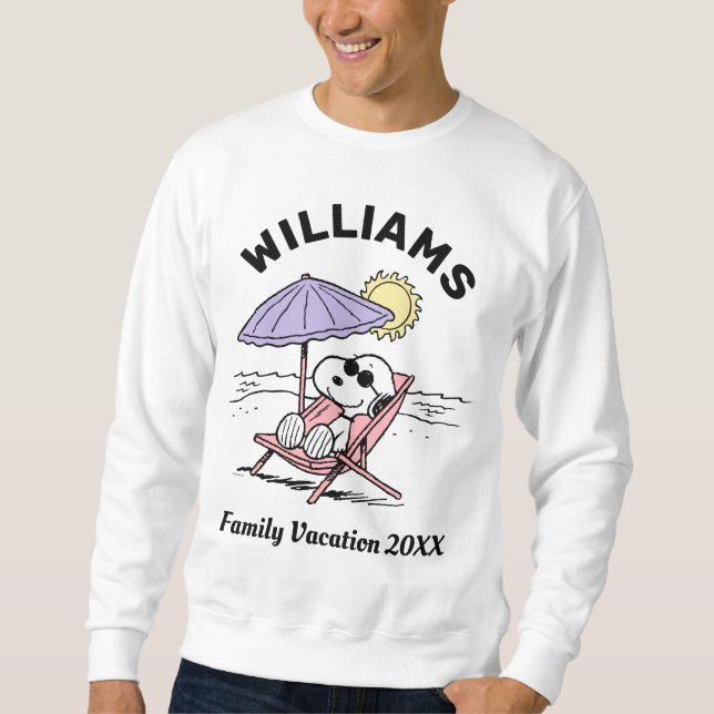 Peanuts | Snoopy Beach Family Vacation Sweatshirt (Front)