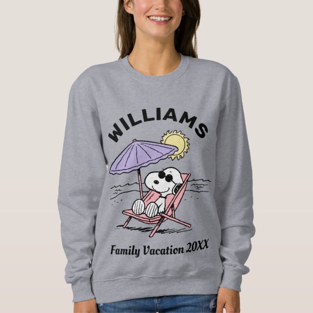Peanuts | Snoopy Beach Family Vacation Sweatshirt (Front)