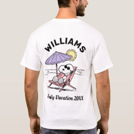 Peanuts Snoopy Beach Family Vacation T-Shirt