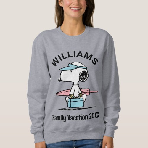 Peanuts  Snoopy Beach Walk Family Vacation Sweatshirt