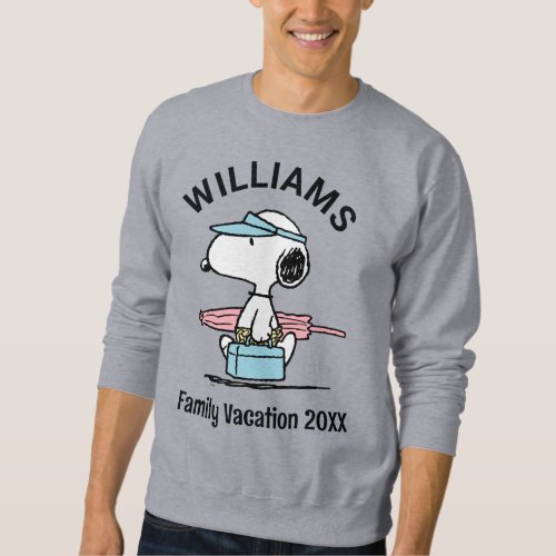 Peanuts  Snoopy Beach Walk Family Vacation Sweatshirt