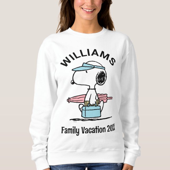 Peanuts | Snoopy Beach Walk Family Vacation Sweatshirt (Front)