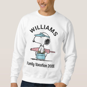 Peanuts   Snoopy Beach Walk Family Vacation Sweatshirt