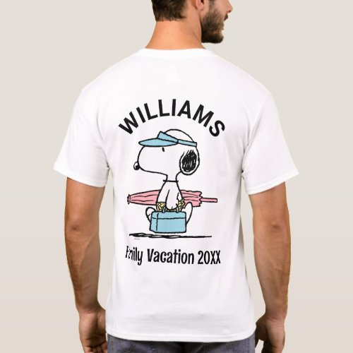 Peanuts  Snoopy Beach Walk Family Vacation T_Shirt