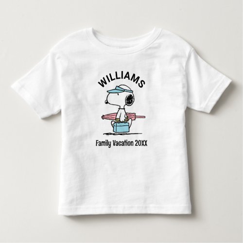 Peanuts  Snoopy Beach Walk Family Vacation Toddler T_shirt