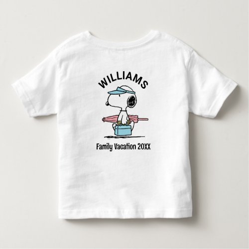 Peanuts  Snoopy Beach Walk Family Vacation Toddler T_shirt