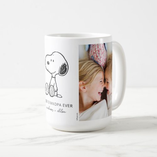 PEANUTS  Snoopy _ Best Grandpa Ever Photo Coffee Mug
