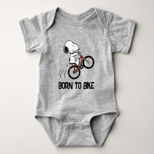 Peanuts  Snoopy Bicycle Wheelie Baby Bodysuit