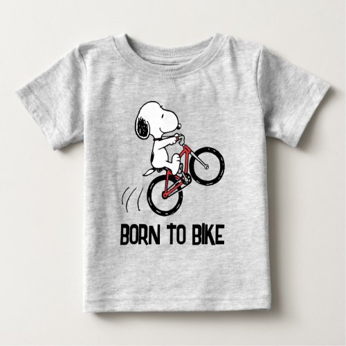 Peanuts  Snoopy Bicycle Wheelie Baby T_Shirt