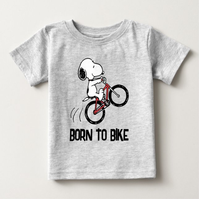 Peanuts | Snoopy Bicycle Wheelie Baby T-Shirt (Front)