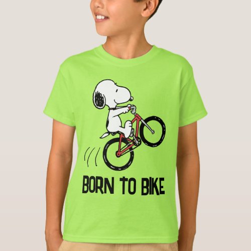 Peanuts  Snoopy Bicycle Wheelie T_Shirt