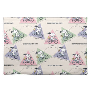Peanuts   Snoopy Bike Ride Stats Cloth Placemat
