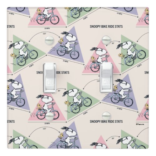Peanuts  Snoopy Bike Ride Stats Light Switch Cover