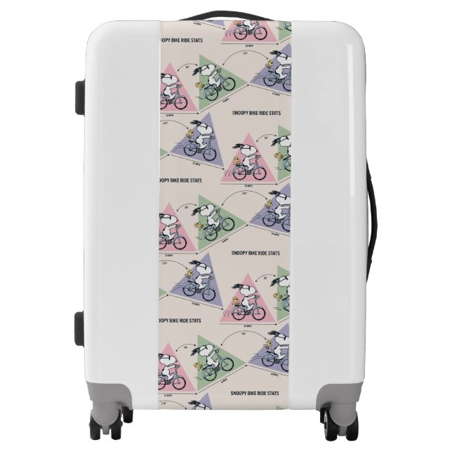 Peanuts | Snoopy Bike Ride Stats Luggage (Front)