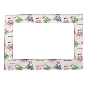 Peanuts Snoopy Bike Ride Stats Magnetic Frame