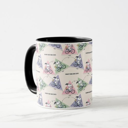 Peanuts  Snoopy Bike Ride Stats Mug