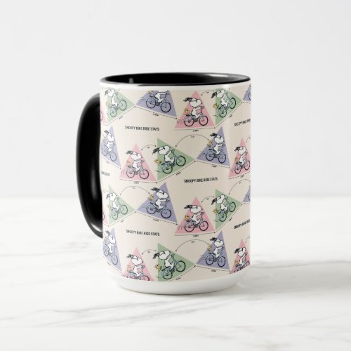 Peanuts  Snoopy Bike Ride Stats Mug