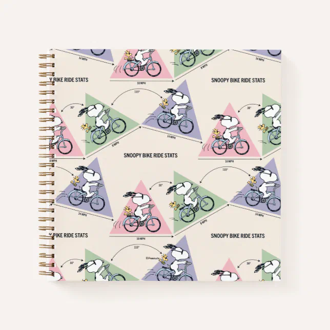 Peanuts | Snoopy Bike Ride Stats Notebook | Zazzle