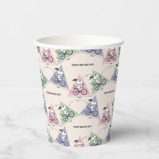 Peanuts | Snoopy Bike Ride Stats Paper Cups
