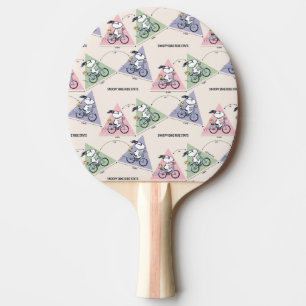 Peanuts Snoopy Bike Ride Stats Ping Pong Paddle