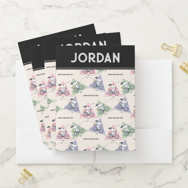 Peanuts | Snoopy Bike Ride Stats Pocket Folder (In Situ)