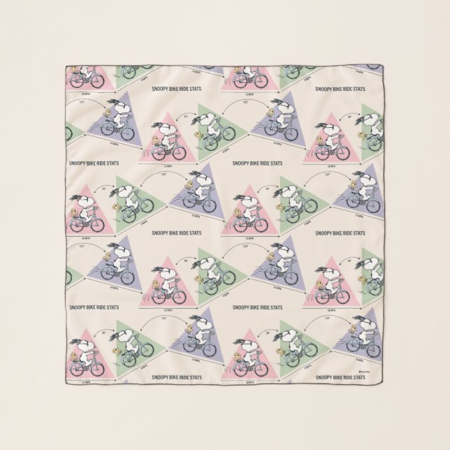 Peanuts | Snoopy Bike Ride Stats Scarf (Front)