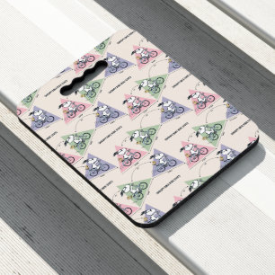 Peanuts Snoopy Bike Ride Stats Seat Cushion