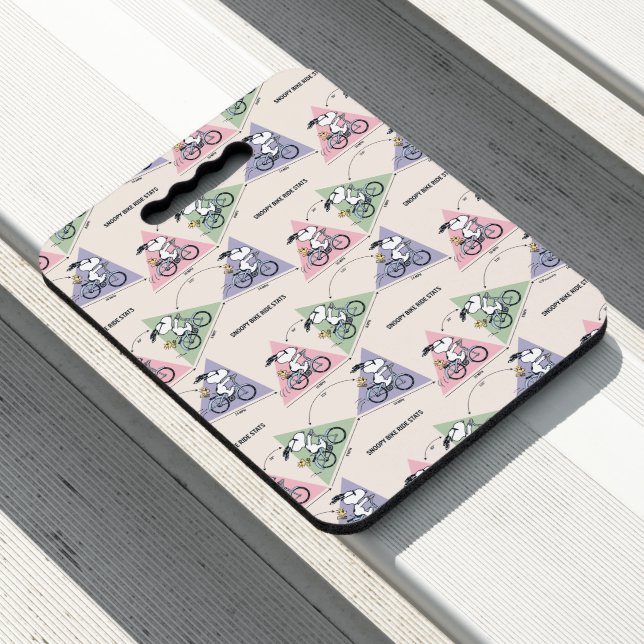 Peanuts | Snoopy Bike Ride Stats Seat Cushion (In Situ)