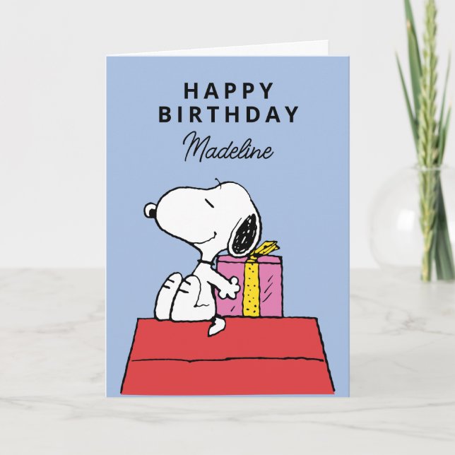 Peanuts | Snoopy Birthday | Add Your Photo Card (Front)