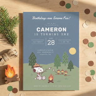 Peanuts - Snoopy Birthday's are Smore Fun Invitation