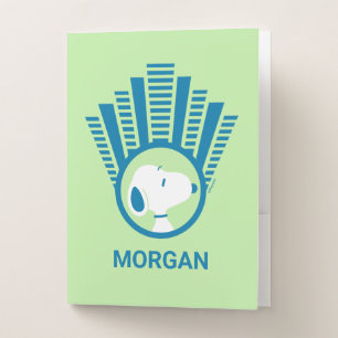 Peanuts Snoopy Blue Deco Dreams Add Your Name Pocket Folder