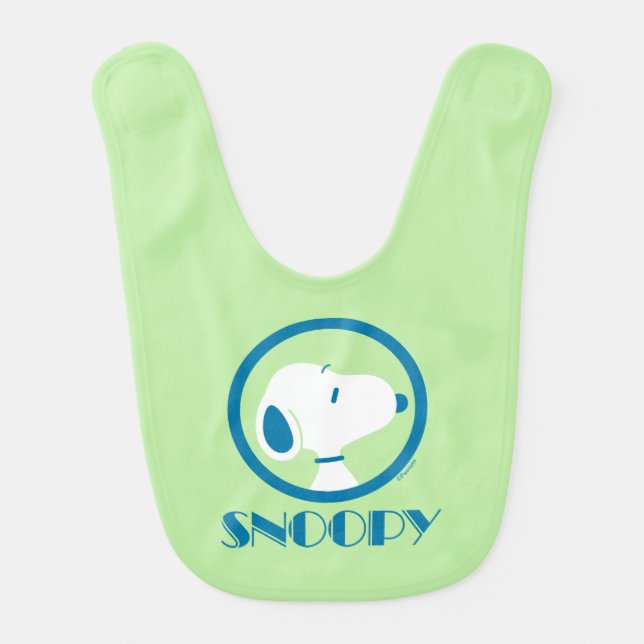 Peanuts | Snoopy Blue Deco Dreams Baby Bib (Front)