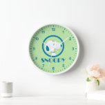 Peanuts | Snoopy Blue Deco Dreams Clock<br><div class="desc">Check out this Art Deco Peanuts design featuring Snoopy.</div>