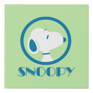 Peanuts Snoopy Blue Deco Dreams Faux Canvas Print