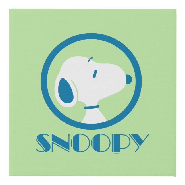 Peanuts | Snoopy Blue Deco Dreams Faux Canvas Print (Front)