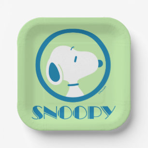Peanuts   Snoopy Blue Deco Dreams Paper Plates