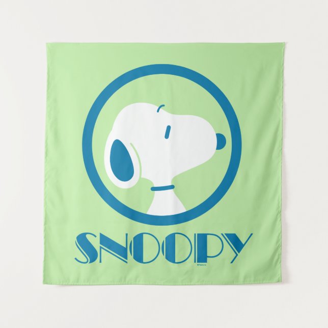 Peanuts | Snoopy Blue Deco Dreams Tapestry (Front)