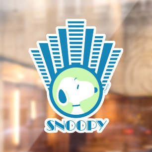 Peanuts   Snoopy Blue Deco Dreams Window Cling