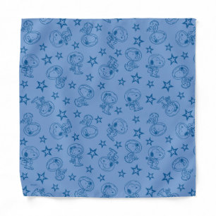 Peanuts   Snoopy Blue Space Astronaut Pattern Bandana