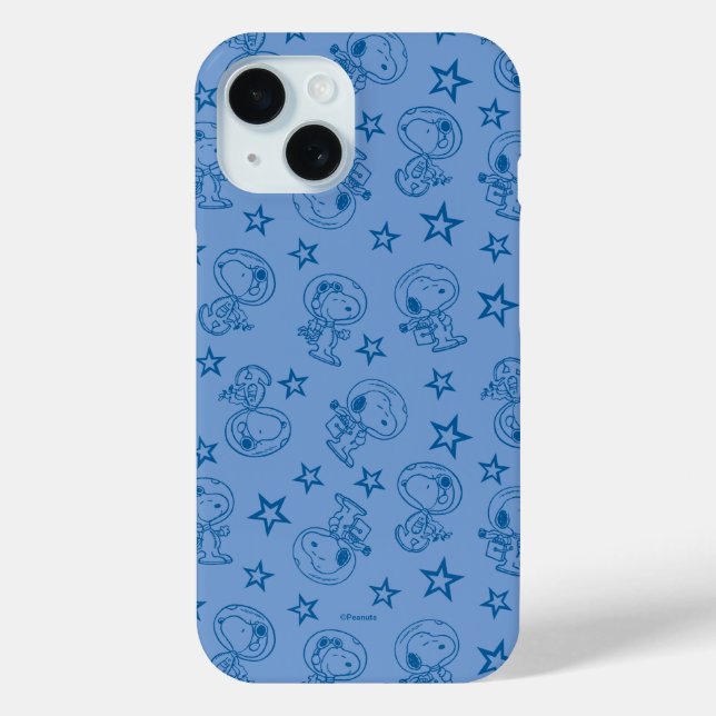 Peanuts | Snoopy Blue Space Astronaut Pattern Case-Mate iPhone Case (Back)