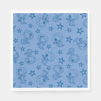 Peanuts | Snoopy Blue Space Astronaut Pattern Napkins