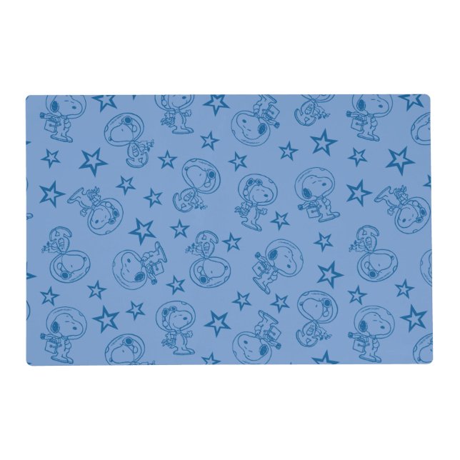 Peanuts | Snoopy Blue Space Astronaut Pattern Placemat (Front)